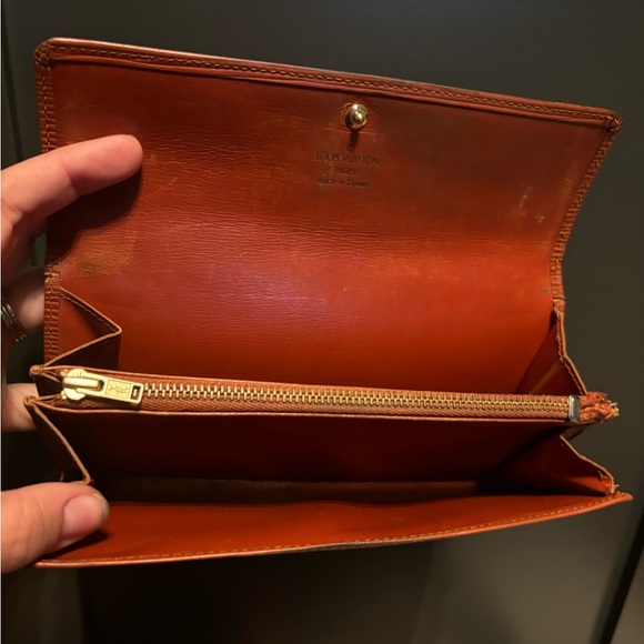 Louis Vuitton Pochette Portemonnais Epi Leather Brown Long Wallet - Picture 7 of 9